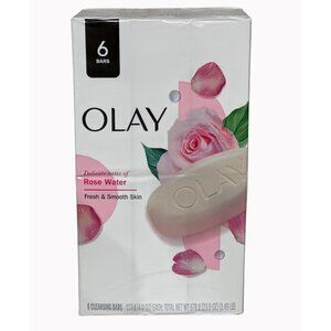 Olay Rose Water Scented Cleansing Bars 6-Pack 4oz Each For Fresh & Smooth Skin